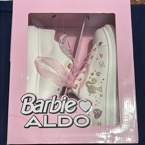 Aldo White and Pink High-Top Sneakers